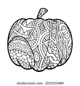 Pumpkin mandala style halloween thanksgiving day stock vector royalty free