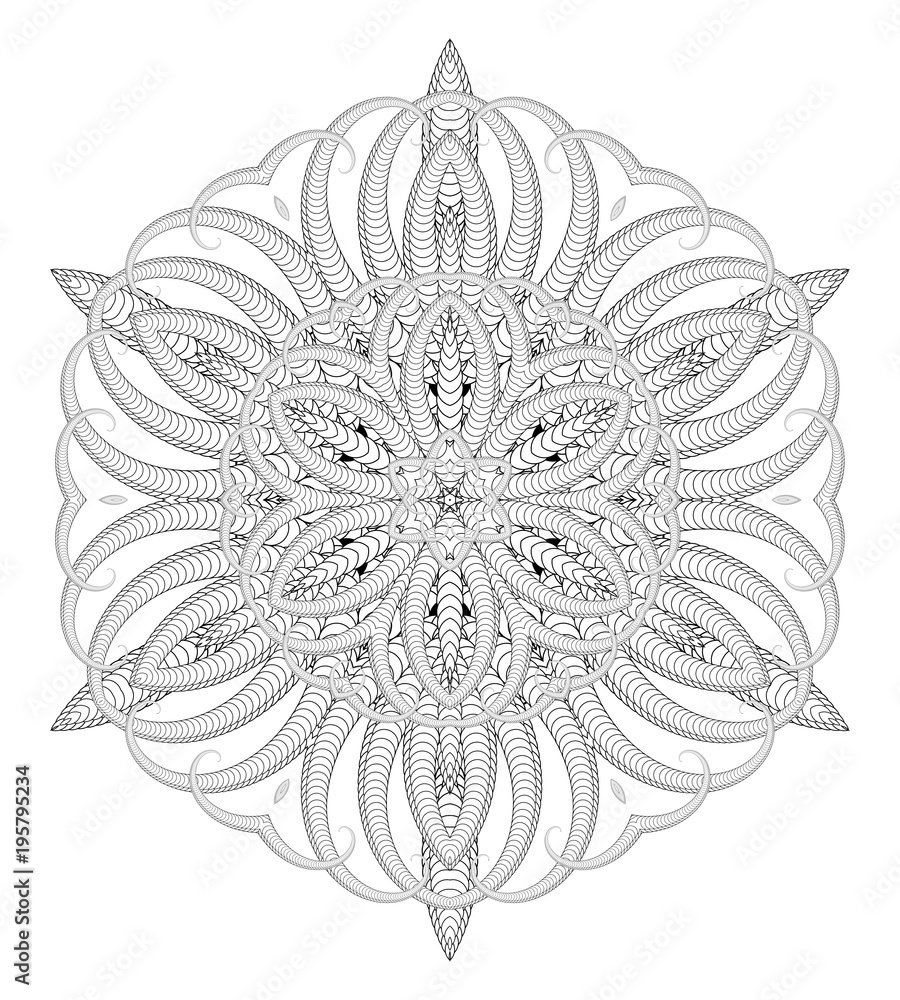 Vector delicate mandala art