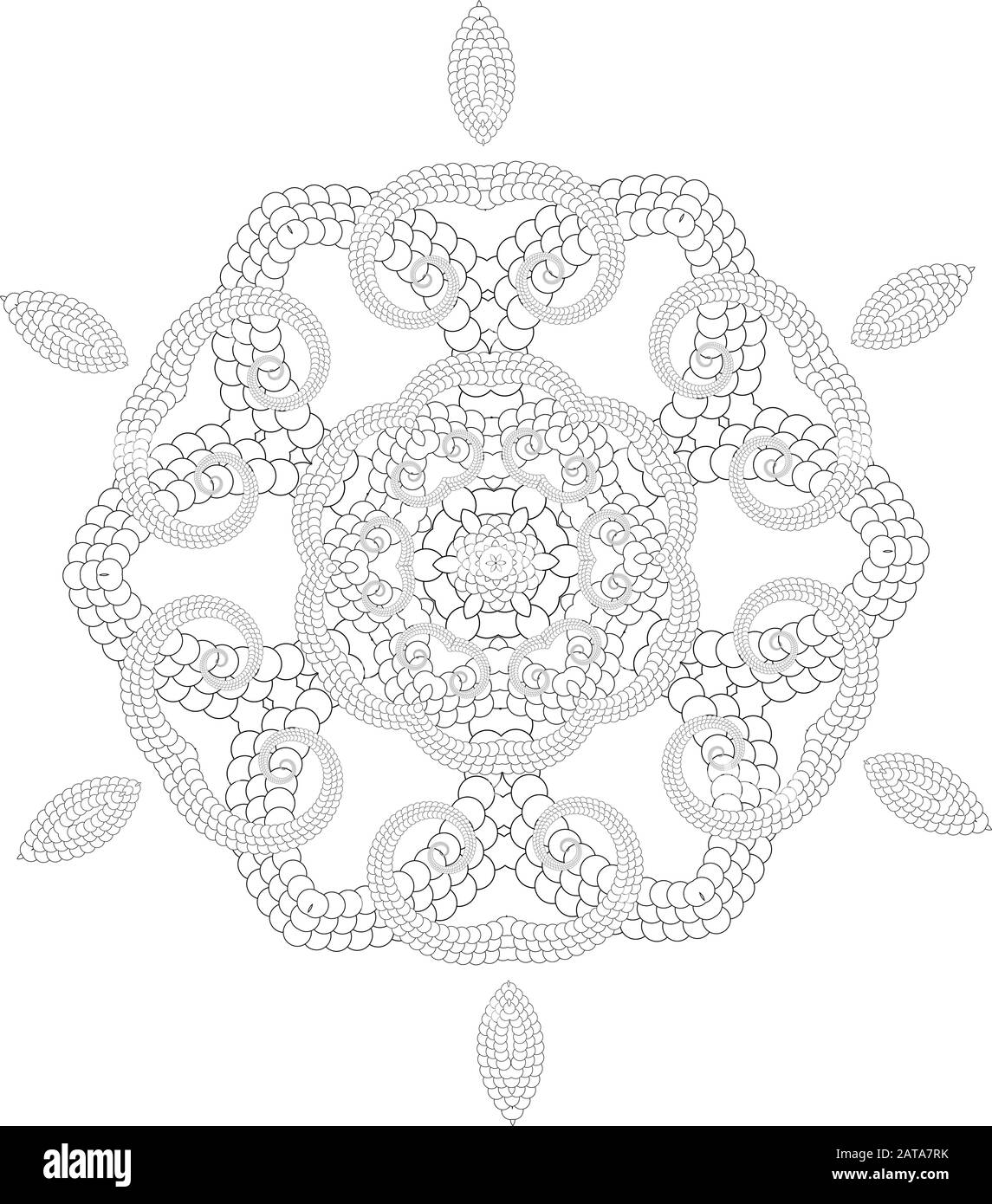 Vector delicate mandala art