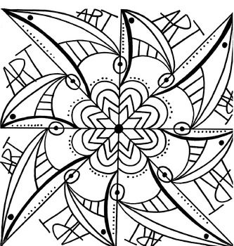 Radial design coloring sheet radial design coloring sheets radial design art