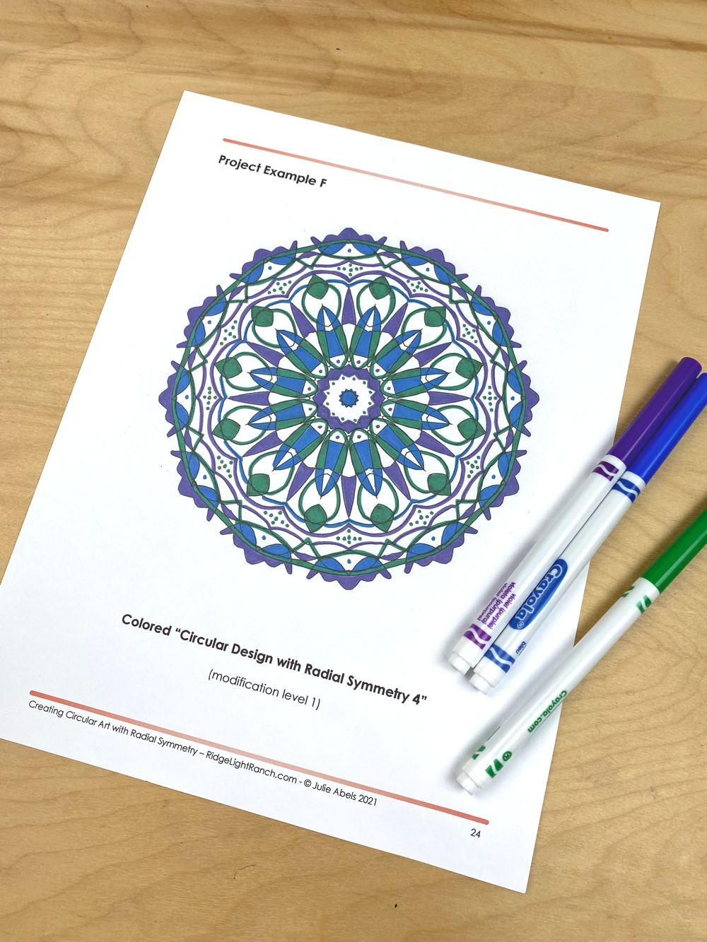 Creating circular art with radial symmetry