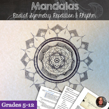 Mandala lesson middle high school art project