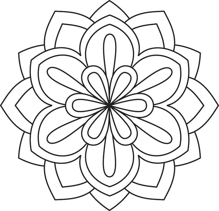 Easy mandala coloring pages with flower patterns mandala coloring mandala coloring pages free coloring pages