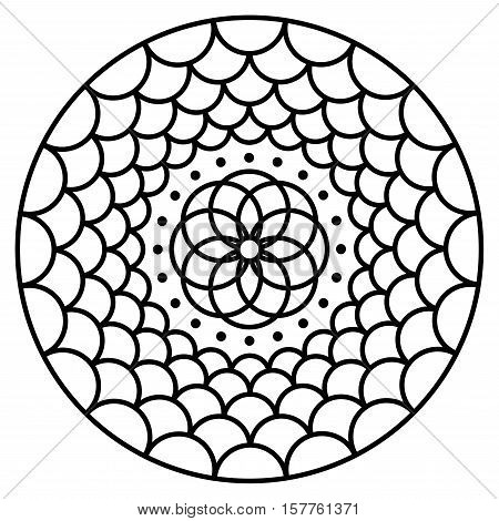 Simple mandala flower vector photo free trial bigstock