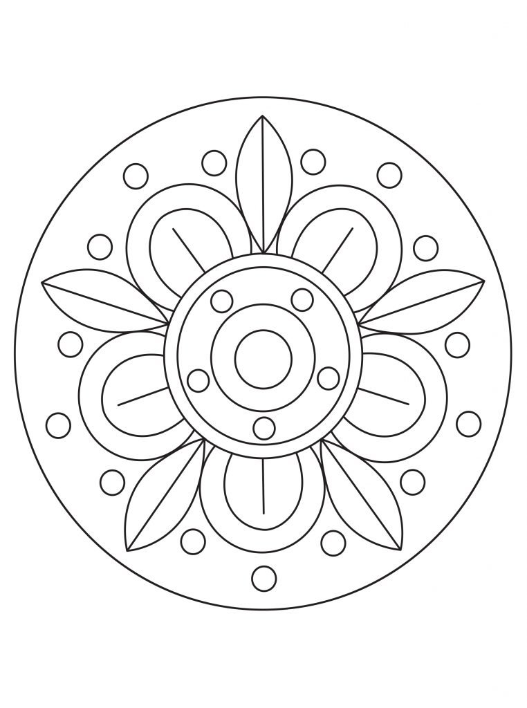 Easy mandalas coloring book