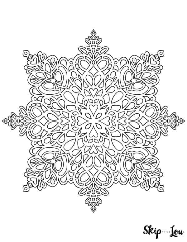 Snowflake coloring pages skip to my lou