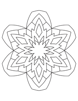 Snowflake mandalas coloring pages by sweetgoo kids tpt