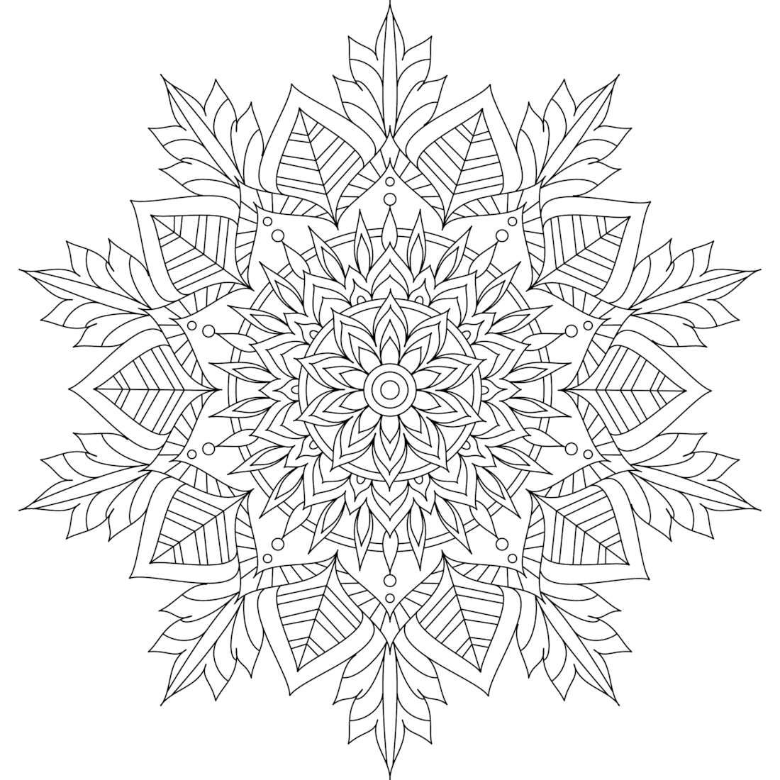 This is winter soul one of over printable mandalas for you to color httpsmondaymanâ mandala coloring pages snowflake coloring pages mandala coloring