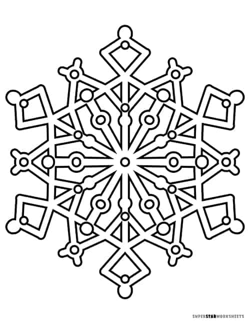 Snowflake coloring pages