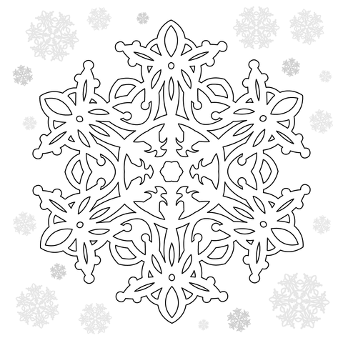 Snowflake coloring page free printable coloring pages