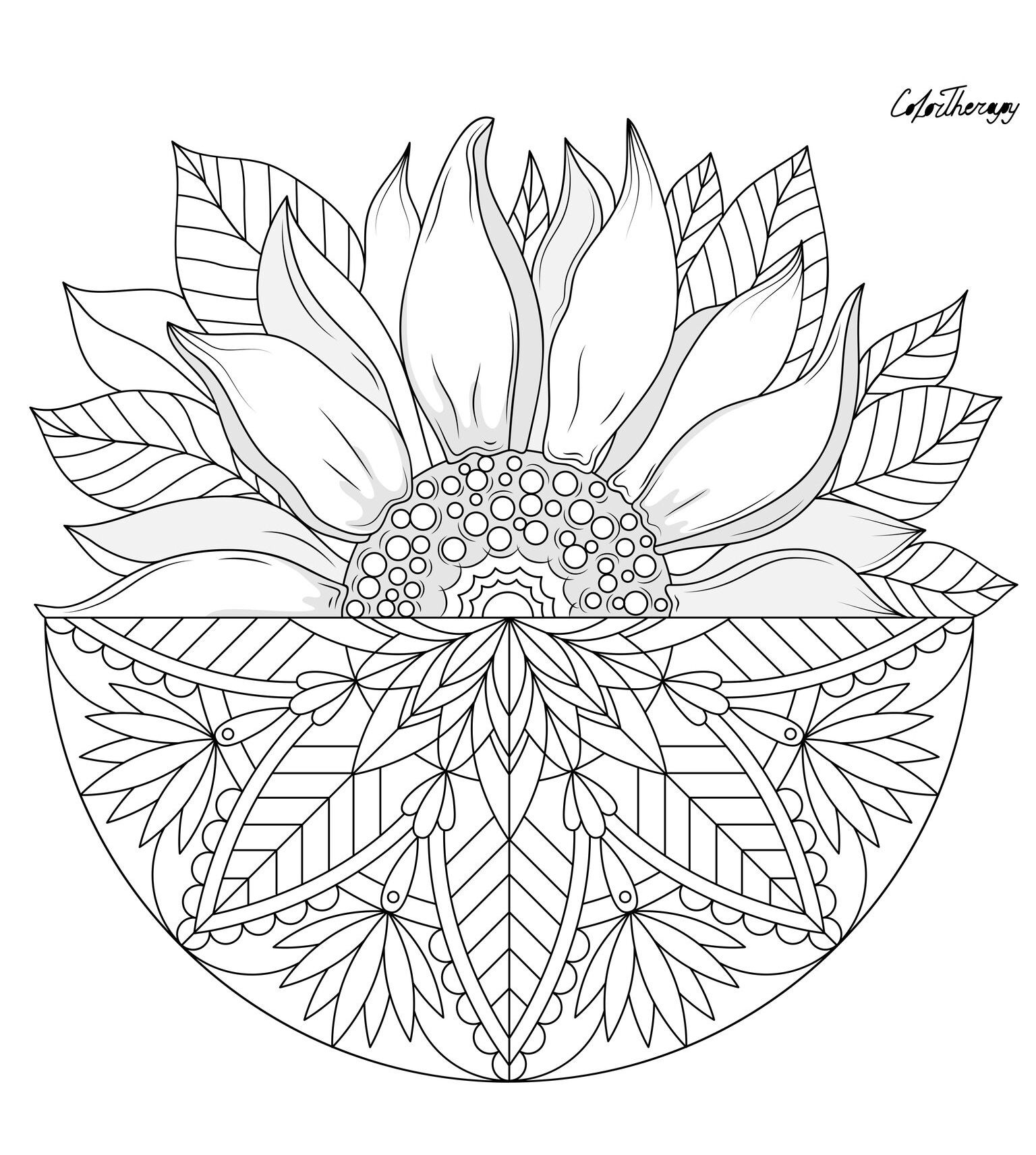 The sneak peek for the next ðgift of the dayð tomorrow do you like this one sunflower â sunflower coloring pages coloring book art mandala coloring pages