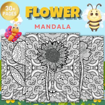 Summer sunflower mandala coloring sheets