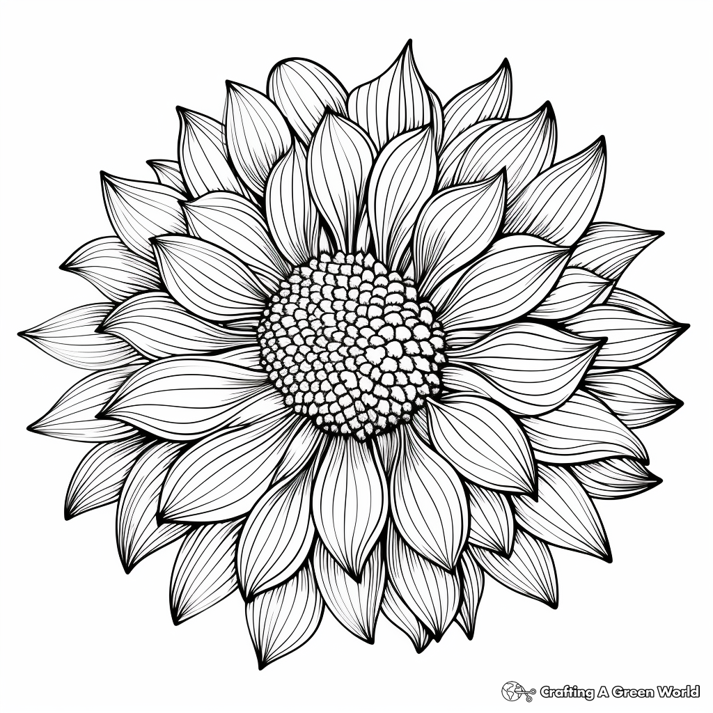 Sunflower coloring pages