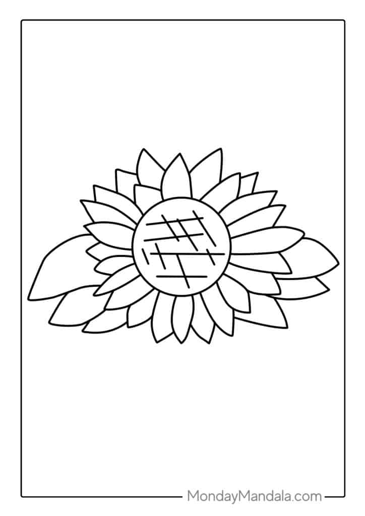 Sunflower coloring pages free pdf printables