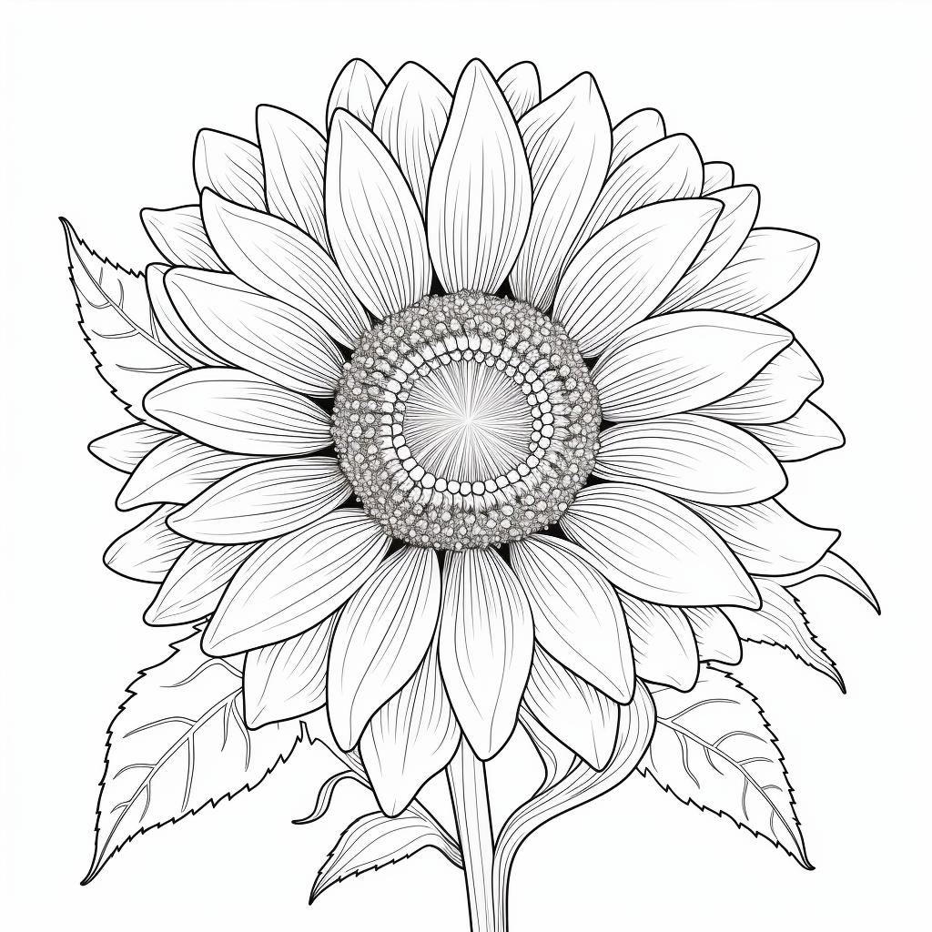 Sunflower coloring pages