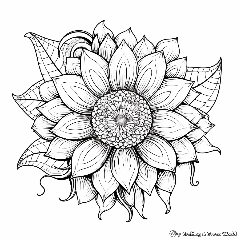 Sunflower coloring pages