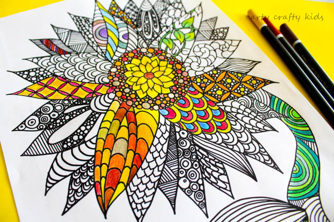 Sunflower coloring page