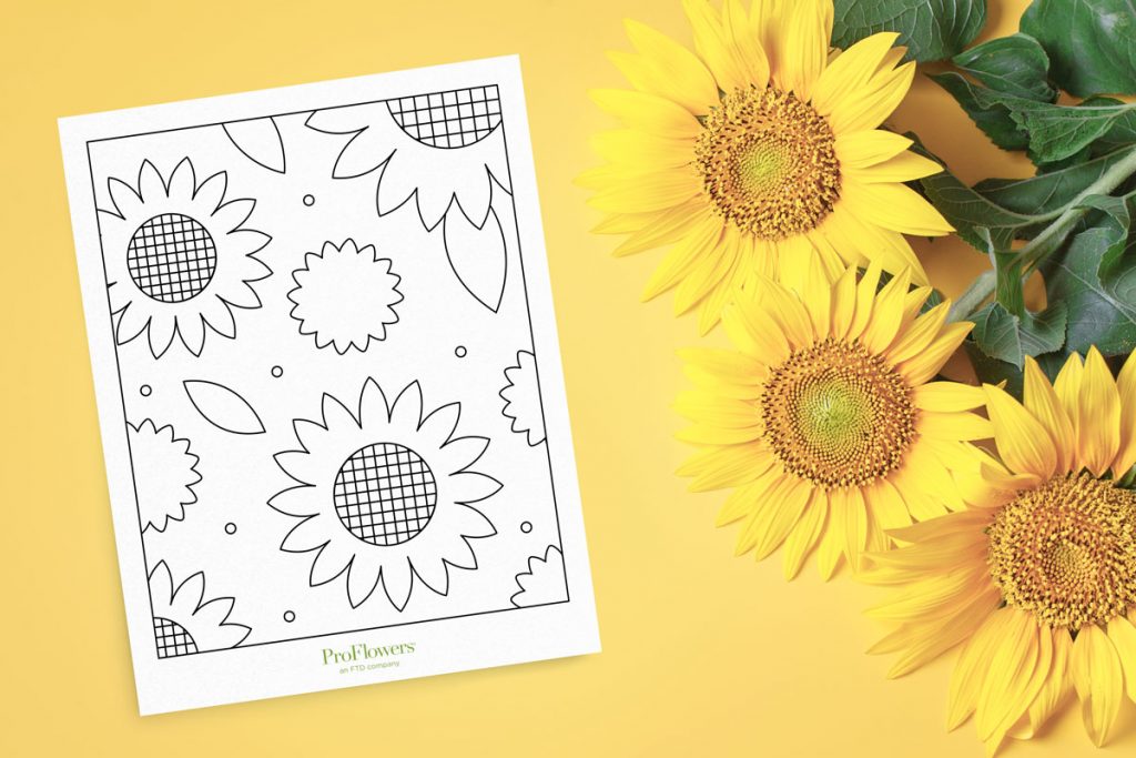 Free printable sunflower coloring pages for all ages