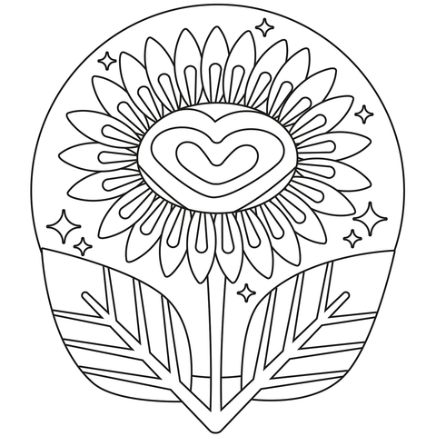 Sunflower coloring page free printable coloring pages