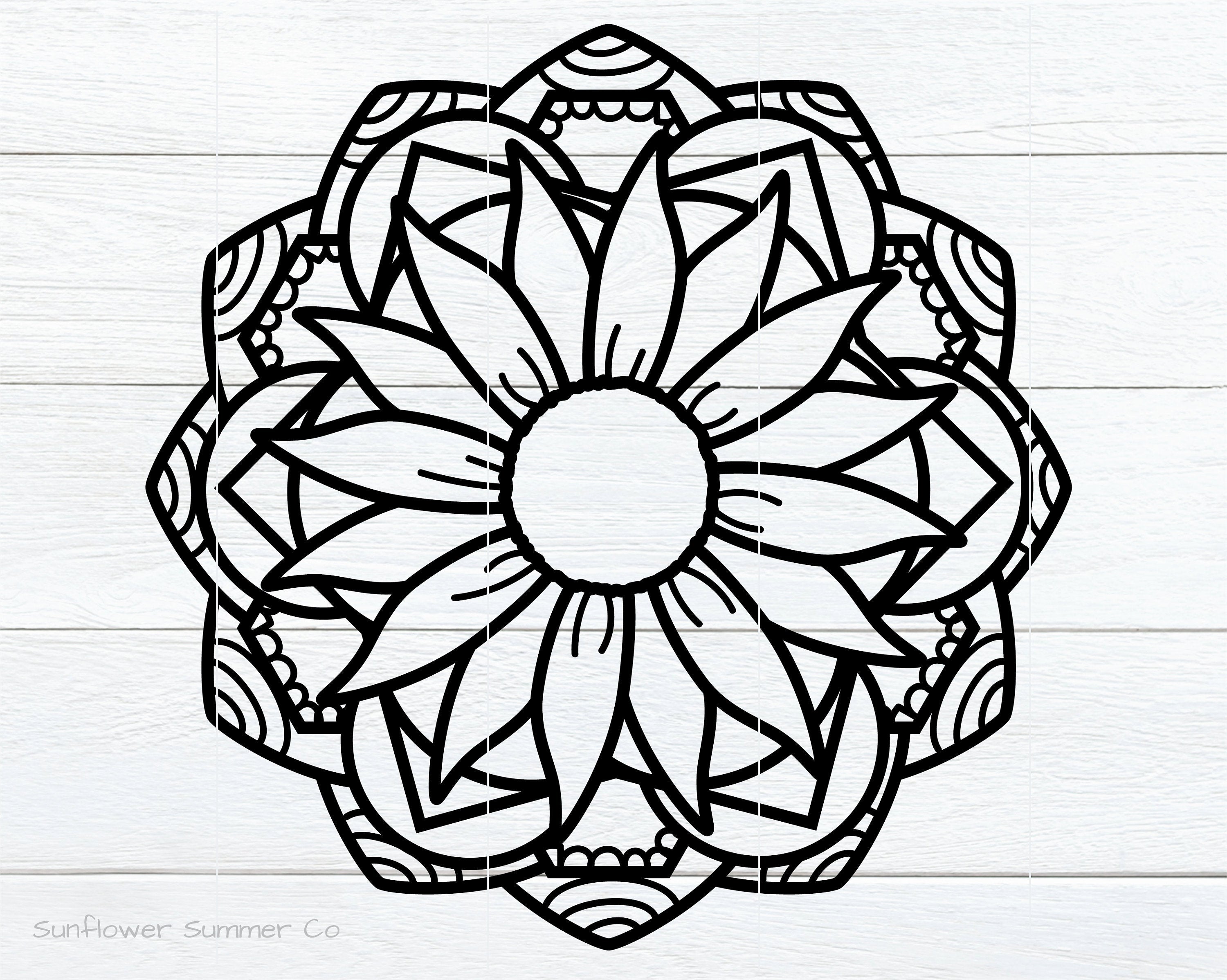 Flower mandala svg