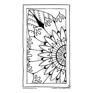 Simple flower coloring page