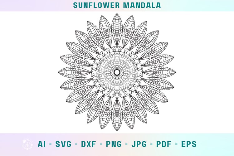 Sunflower mandala svg sunflower svg mandala for coloring