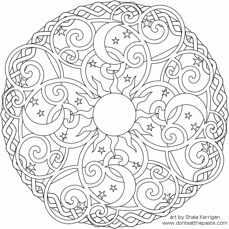 Mandala coloring pages for adults kids