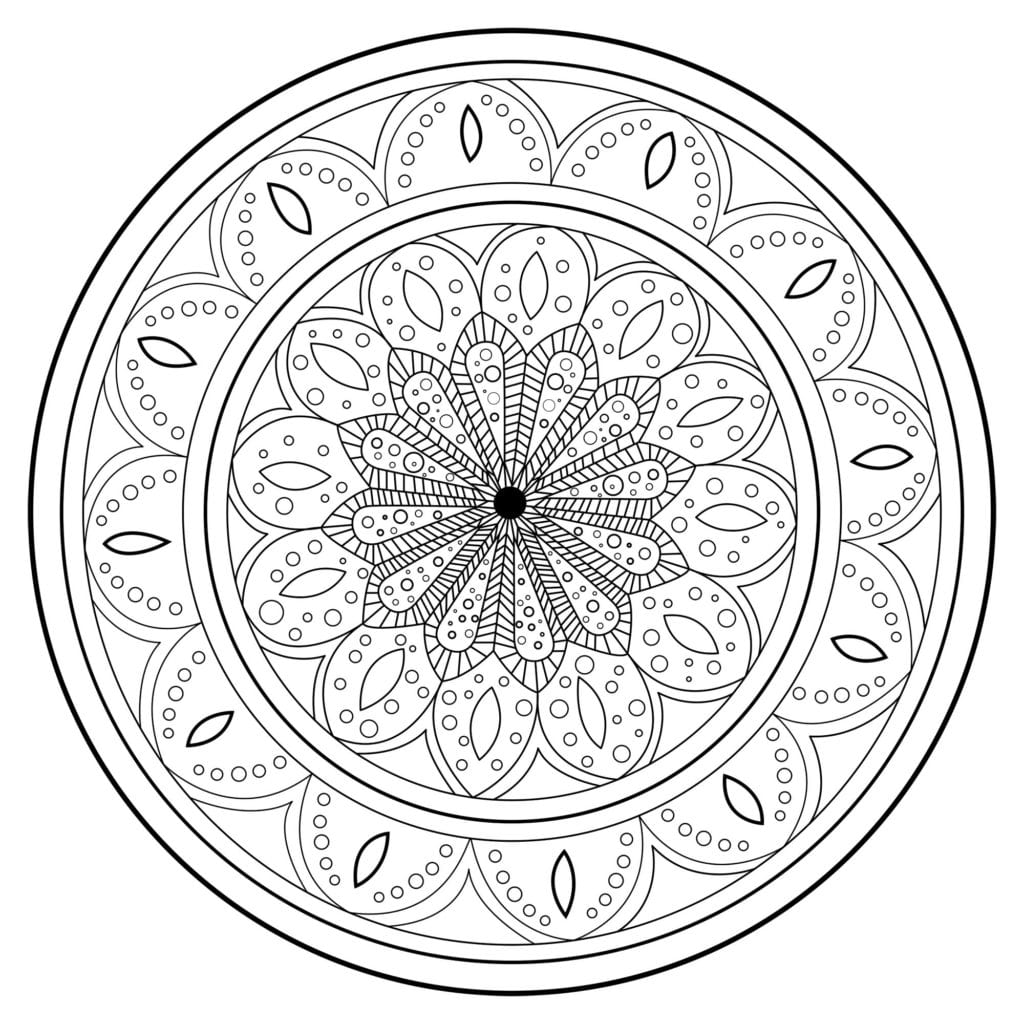 Mandala coloring pages for adults kids