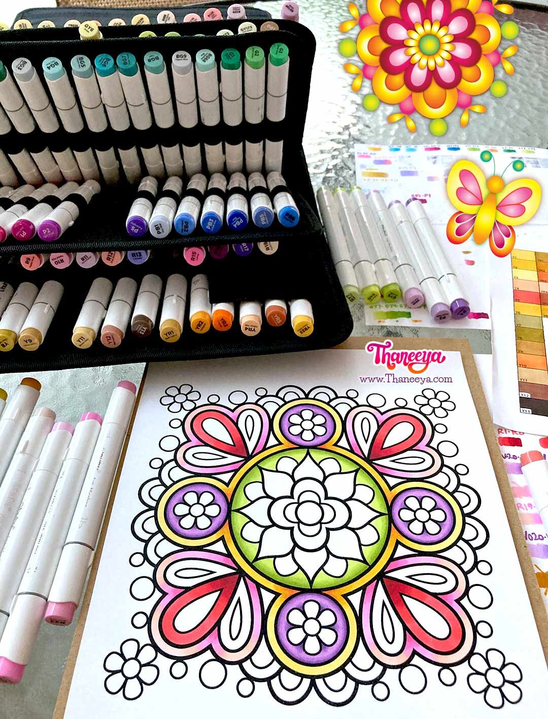 Easy mandala coloring pages