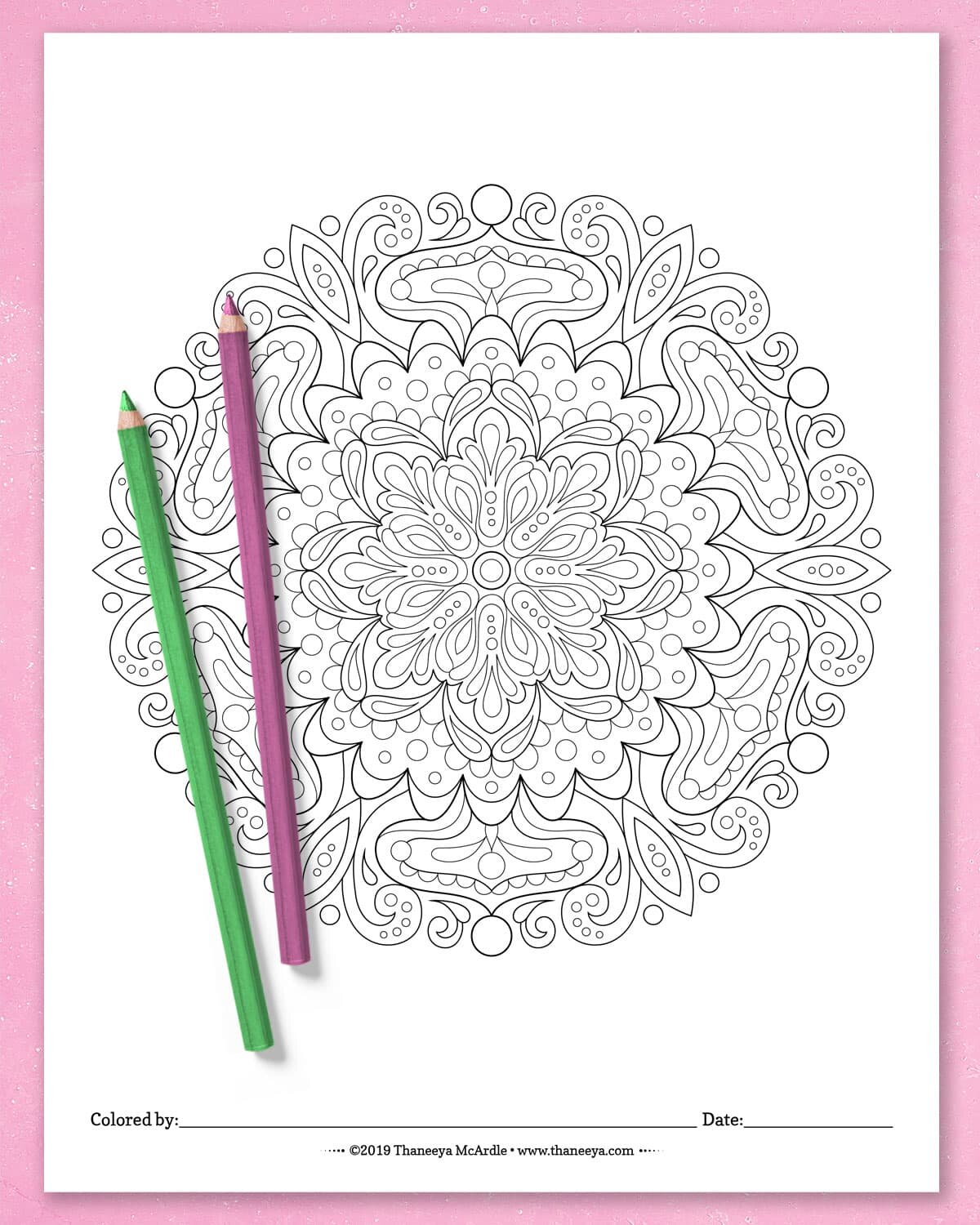 Detailed mandala coloring pages