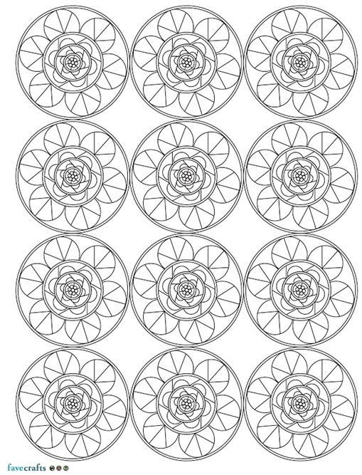 Mandala printable coloring sheet