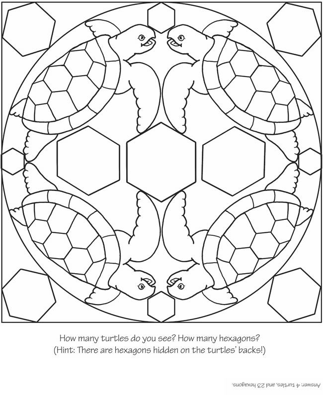 Sea turtle mandala crafts and worksheets for preschooltoddler and kindergarten