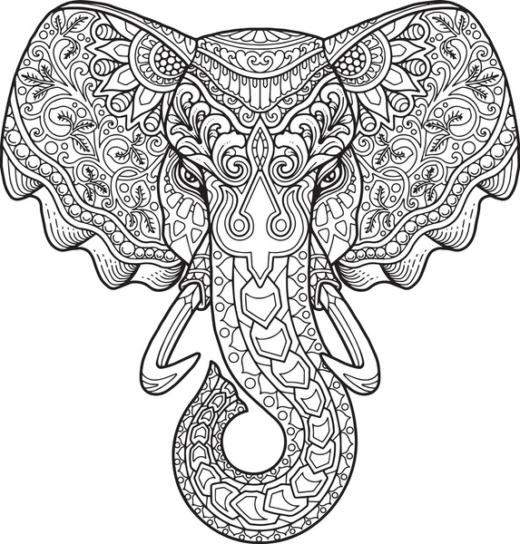 Thousand coloring animal mandala royalty