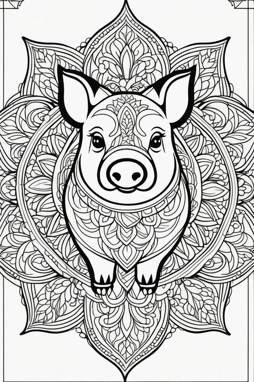 Mandala animal coloring