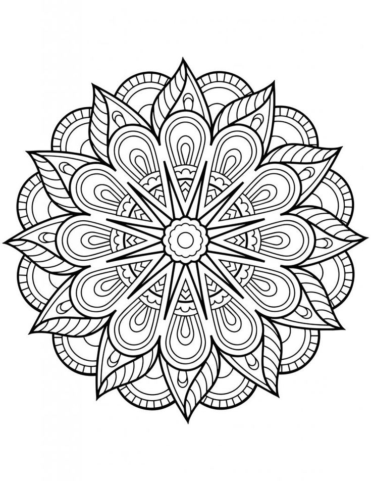 Flower mandalas for coloring