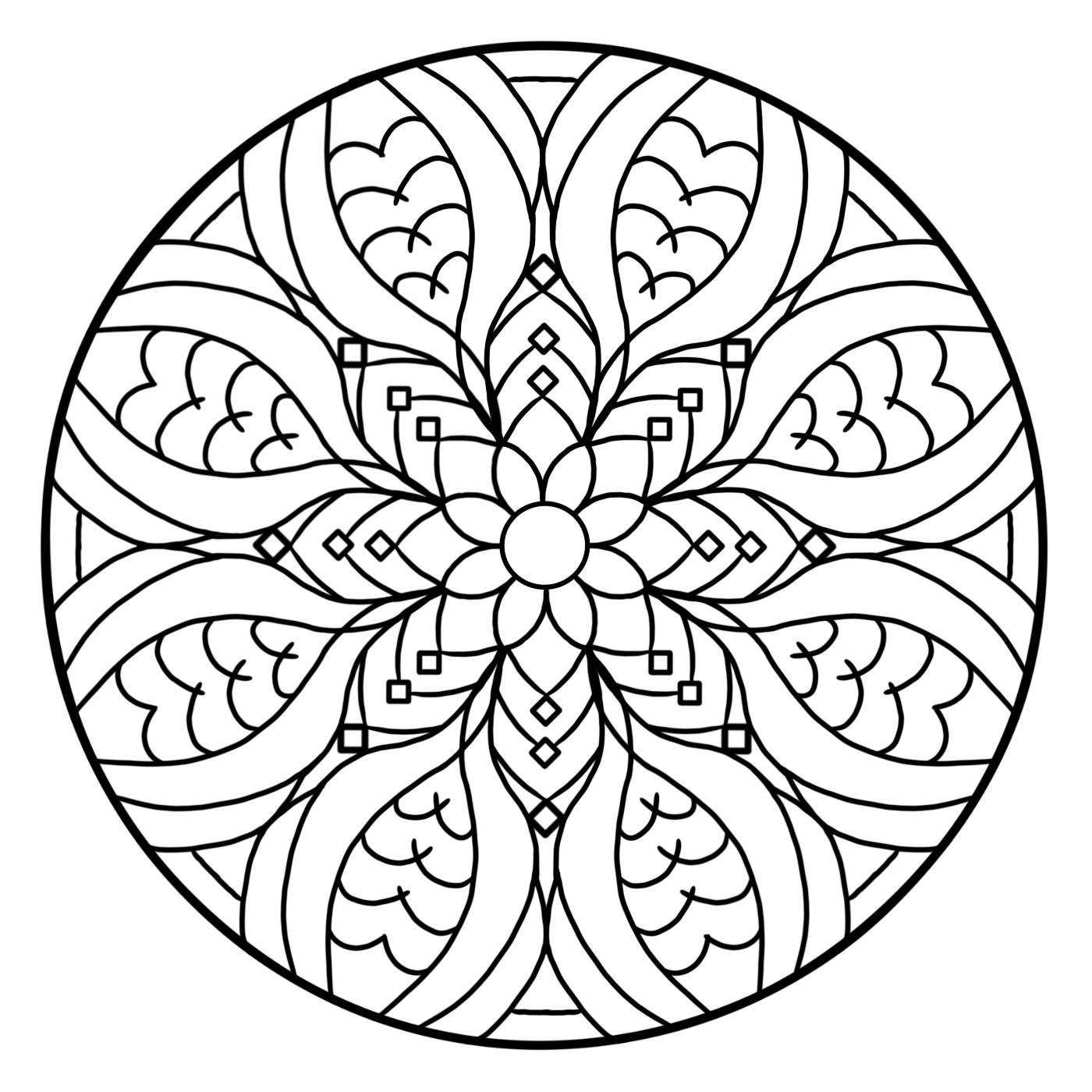 Flower mandala coloring page by dazzlingcraftshack on