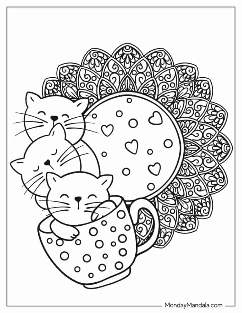 Animal mandala coloring pages free pdf printables