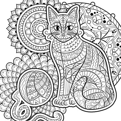 Mandala and abstract coloring pages