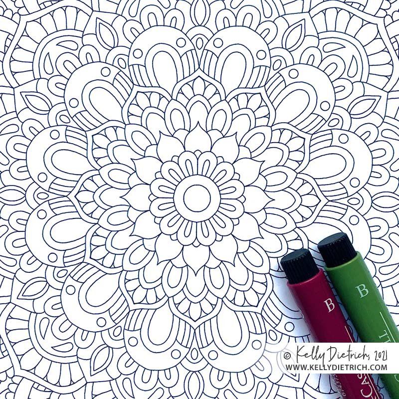 Free printable mandala coloring pages â kelly dietrich mandala art