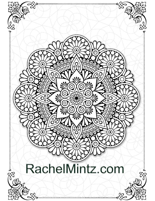 Magnificent d mandalas coloring page â rachel mintz coloring books