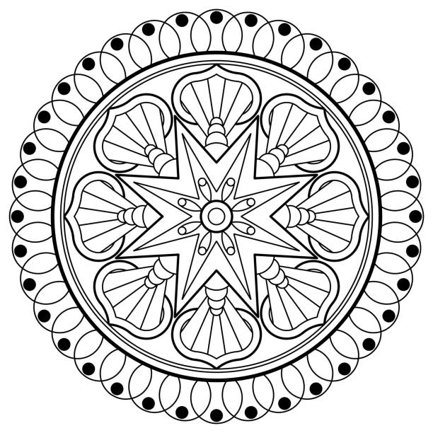 Luxury pattern mandala mandala coloring page adult coloring page mandalas art therapy and healing coloring page mandala on white background stock illustration