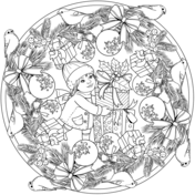 Christmas mandalas coloring pages free coloring pages