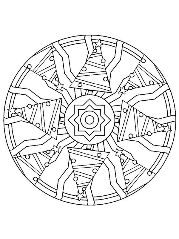 Coloring page mandala christmas mandala christmas mandalas navideãas mandalas de navidad pãginas para colorear de navidad