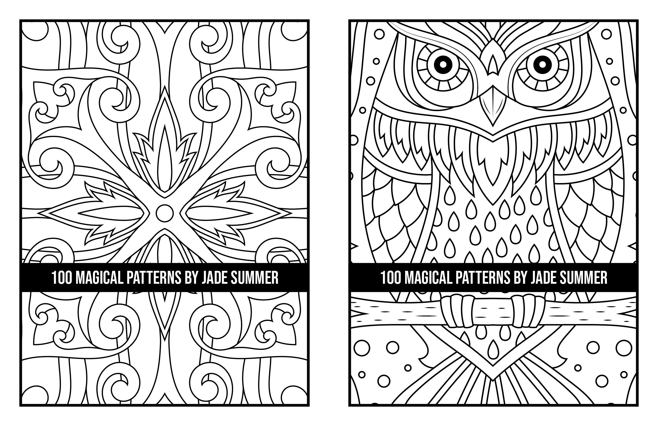 Mandala coloring pages magical patterns adult coloring book by jade summer digital coloring pages printable pdf download