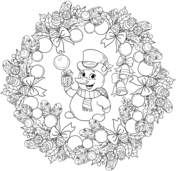 Christmas mandalas coloring pages free coloring pages