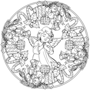 Christmas mandalas coloring pages free coloring pages