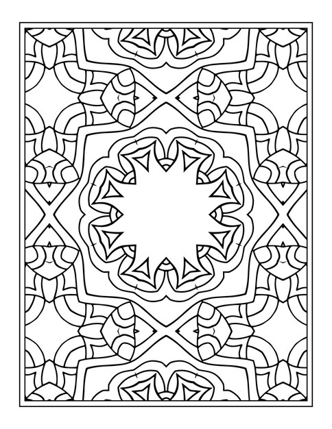 Premium vector happy easter black and white mandala flower coloring book for adults