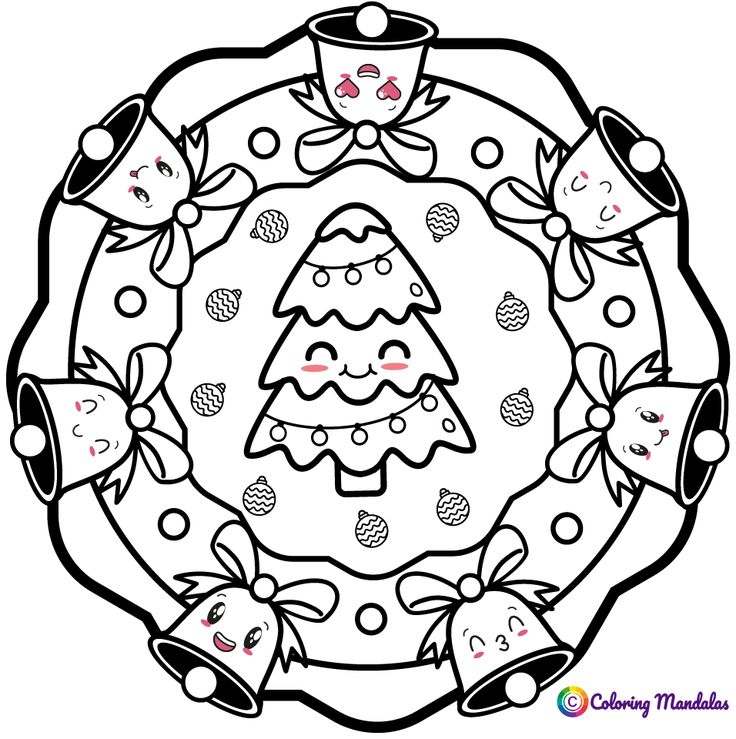 Christmas mandala coloring page christmas mandalas mandalas de navidad mandalas navideãas color de navidad