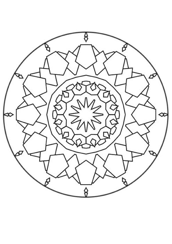 Mandala hhh coloring pages