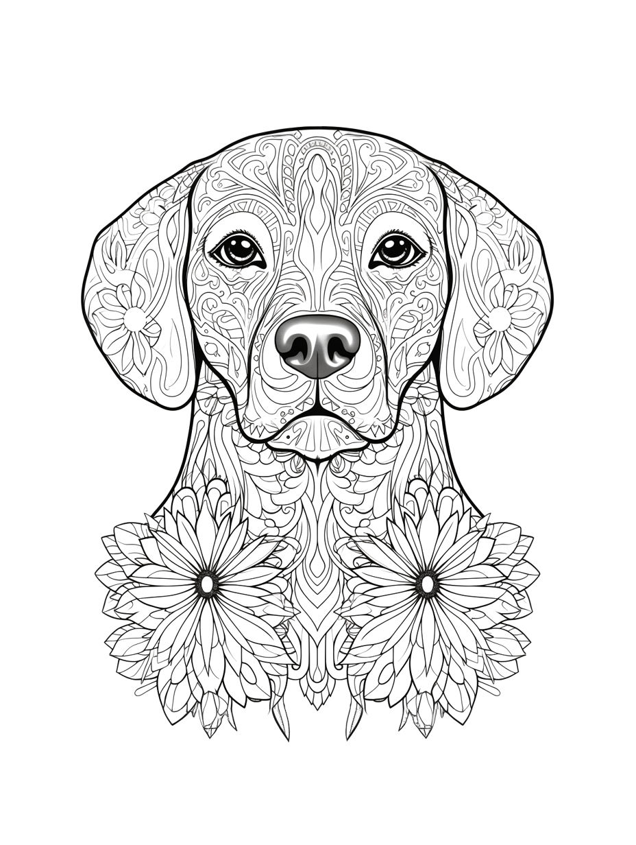 Paws zen dogs mandalas printable coloring book for dog lovers â waiting for colors